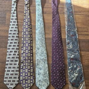 NWT EXECUTIVE COLLECTION EAGLES WINGS mens Lot Of 5 ties  56x3.75 RSV $170 T15